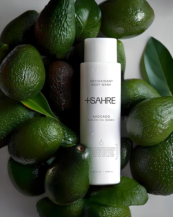 Natural Body Wash – Olive Oil & Avocado | Antioxidant-Rich | Vegan, Paraben-Free | 13.5 fl oz
