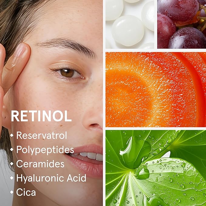 iRestore Retinol Serum for Face - 1% Retinol with Peptides & Hyaluronic Acid - Anti Aging Night Serum for Sensitive Skin - Fragrance Free, Reduces Fine Lines, Wrinkles (Pack of 3)