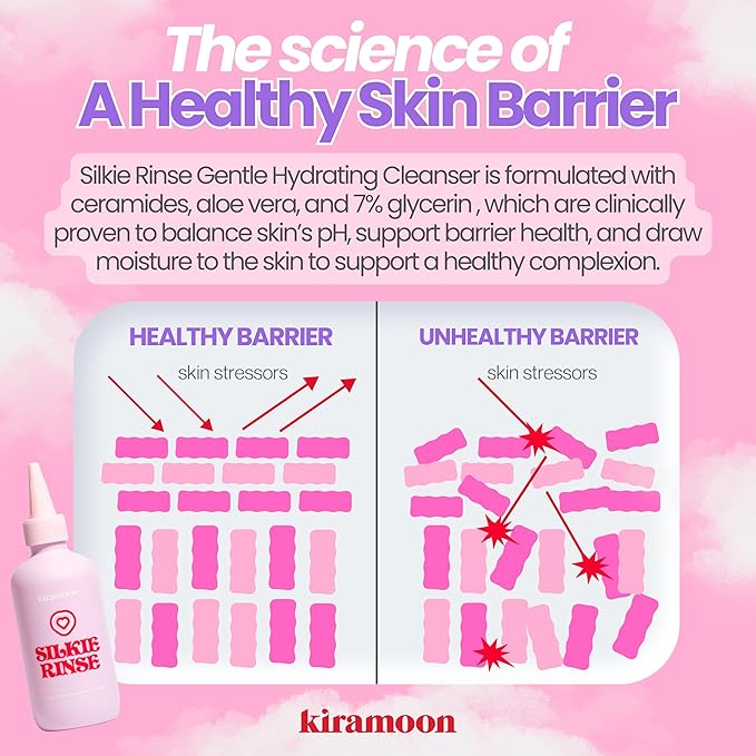 Face Wash Silkie Rinse Hydrating Gentle Face Cleanser for Dry or Sensitive Skin - Hydrating Makeup Remover & Face Wash w/Ceramides & Squalane