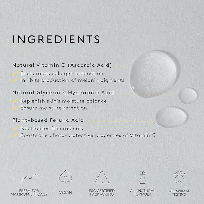 NUORI Supreme-C Serum | Brightening Vitamin C Serum, For All Skin Types, All Natural, 2 x 10 ml / 2 x 0.3 fl oz