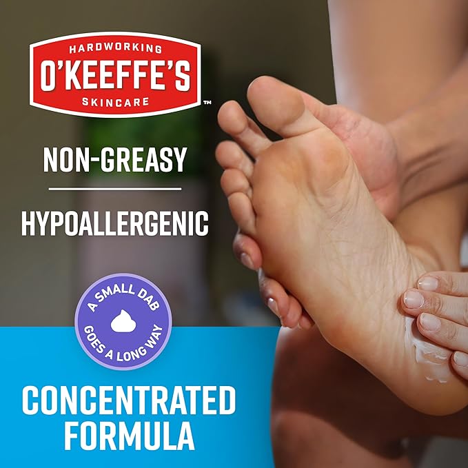 O'Keeffe's for Healthy Feet Night Treatment Foot Cream - 7 oz Tube (2 Pack) - Overnight Relief for Extremely Cracked, Dry Feet, Repairing Skincare, Instantly Boosts and Retains Moisture Levels
