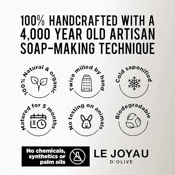 LJO Fragrance-Free Soap | Minimal 3 Ingredients Soap Bar | Handmade & All-Natural | Free from Chemicals | No Titanium Dioxide | Olive Breeze | Cold Processed Soap | For All Skin Types | Pack of 1