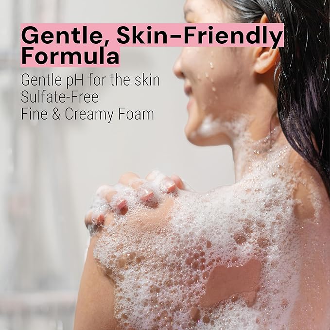 Panier des Sens – Rose Geranium Moisturizing Body Wash for Women & Men - Gentle Shower Gel 95% with Natural Ingredients for Normal, Sensitive Skin - Body Care Made in France, SLS Free, Vegan -6.8 Floz