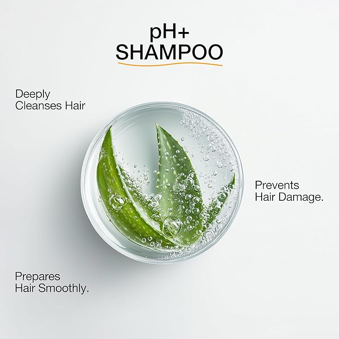 Global Keratin GK HAIR pH+ Pre-Treatment Clarifying Shampoo (33.8 Fl Oz/1000ml) For Preps Hair Deep Cleansing,Removes Impurities -With Aloe Vera, Vitamins & Natural Oils All Hair Types Men and Women