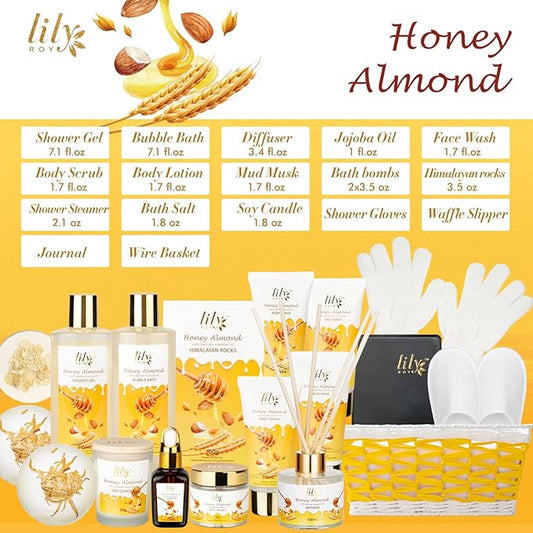 Christmas Gifts for Women & Men - 18-Piece Luxury Bath and Body Gift Basket Set for Women Gifts Spa Gift Set for Mom Gifts | Bath Sets for Mothers Day, Birthday Gifts for Mom, All Occasion Present