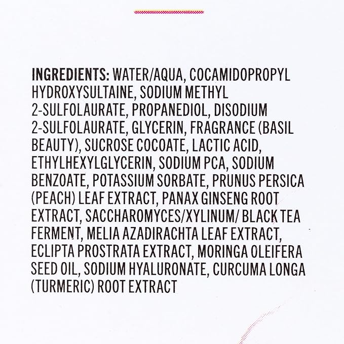 Mudita Earth Vitamin C Cleanser – 4 fl oz | Peach & Basil Balancing Face Wash | Gentle Sulfate-Free Cleanser for Sensitive, Oily & Acne-Prone Skin, Lactic Acid Polish