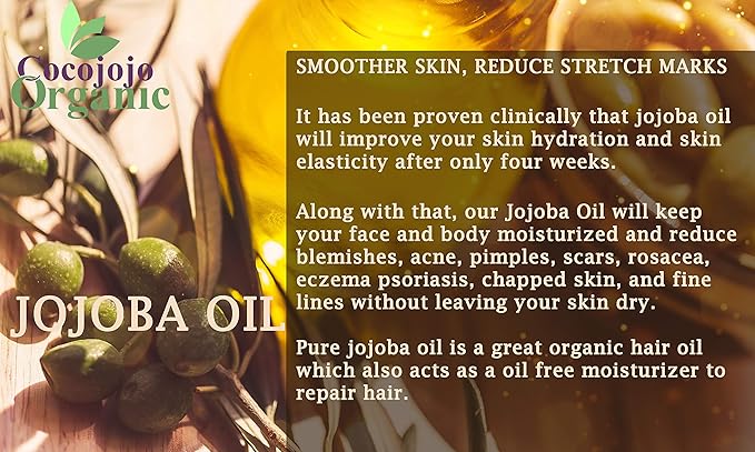 Dr Joe Lab Jojoba Oil 4 oz Pure Natural Cold Pressed Unrefined Extra Virgin - for Hair Skin Body Nail and Beard - Moisturizes, Soothes, Hydrates, & Nourishes