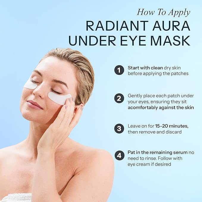 Under Eye Patches with Hyaluronic & Ceramide- Dermatologist Tested Korean Eye Gel Patches for Dark Circles & Puffiness -Illuminating & Wrinkle Reducing Formula for Brighter Eyes - 5 Pairs