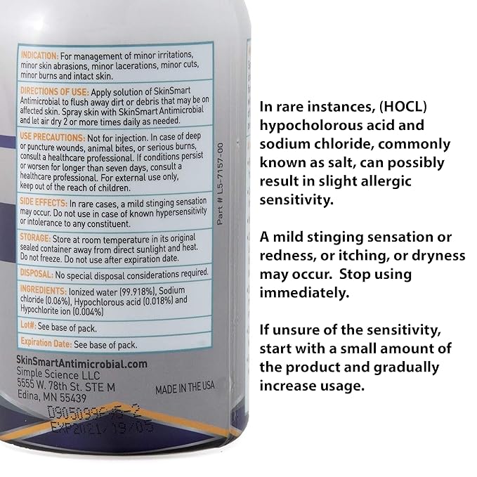 SkinSmart Facial Cleanser for Breakouts, Targets Bacteria for Post-Workout Pimples, Blemishes and Sweat Irritation; 8 oz Spray, Safe for All Ages: Adults and Teens