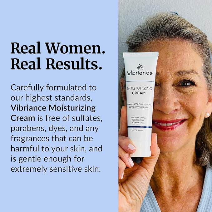 Vibriance Moisturizing Face Cream, 3 Fl Oz - Nourishing and Non-Greasy with Plant-Based Ingredients - Softening, Ultra-Hydrating, Fast-Absorbing Facial Moisturizer Cream for All Skin Types