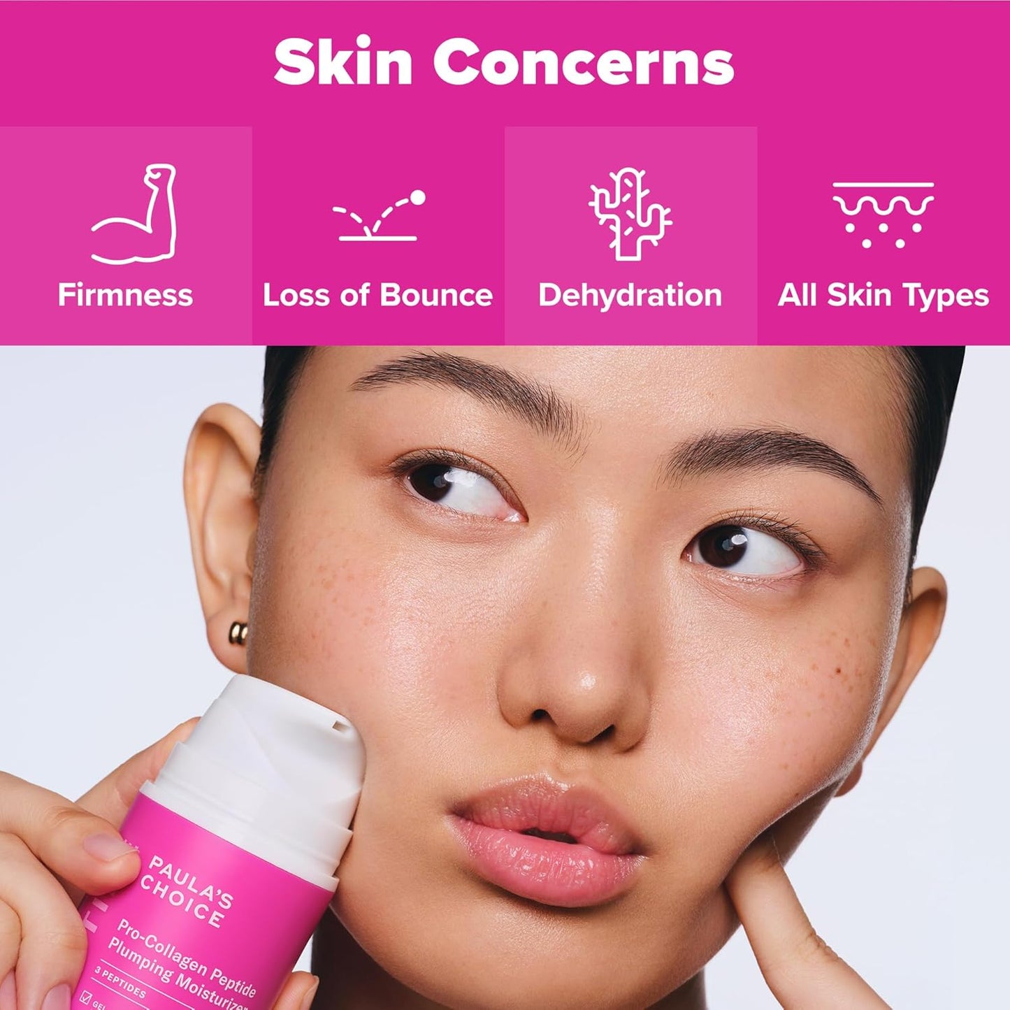 Pro-Collagen Peptide Plumping Moisturizer – Lightweight Daily Gel-Cream with Peptides & Hyaluronic Acid | Hydrating Face Cream for Wrinkles, Fine Lines, Firmness & Dry Skin | Fragrance-Free | 1.7 Fl Oz
