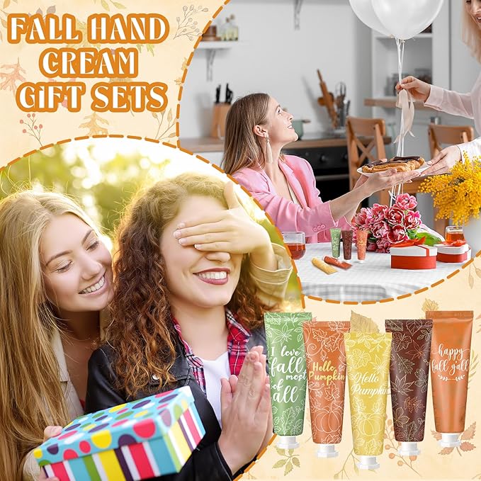 40 Pcs Fall Hand Cream Bulk, Mini Pumpkin Lotion, 30ml Natural Botanical Fragrance Fall Lotion for Chapped Hands, Thanksgiving Favors, Employee Gifts, Baby Shower, Travel, Work, Team, Staff