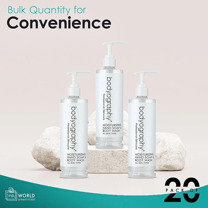 Bodyography Blanc Pump Bottle Body Wash & Hand Soap - Body Care Deep Moisture for Dry Skin