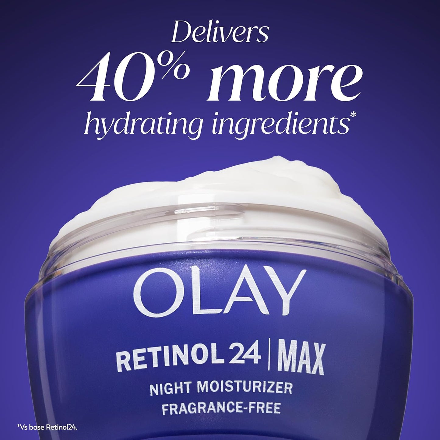 Retinol Face Moisturizer for Women β 24 MAX Anti-Aging Night Cream with Peptides & Glycerin, Fragrance-Free & Non-Greasy β Hydrating, Firming, Anti-Wrinkle Skincare for Fine Lines, 1.7 oz