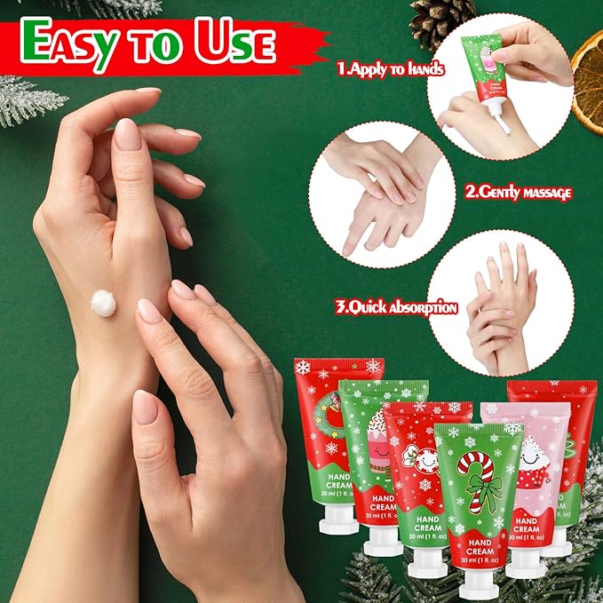 Loopeer 36 Pcs Christmas Hand Cream Gifts Bulk for Women Hand Lotion Travel Size Mini Cremas Para Manos for Dry Cracked Hands Moisturizer Cream for Stocking Stuffers Gift Xmas travel Calendar Advent