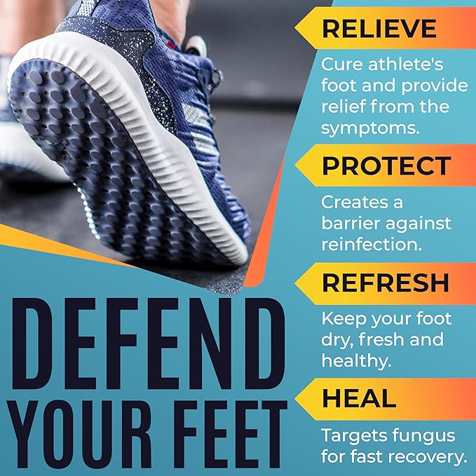 Foot Cream | Athleteβs Foot Cream for Cracked Heels, Dry Skin & Itchy Feet | Relieves Itching, Burning & Redness | Antifungal Treatment Helps with Nail Fungus, Jock Itch & Ringworm | 4.05 fl oz