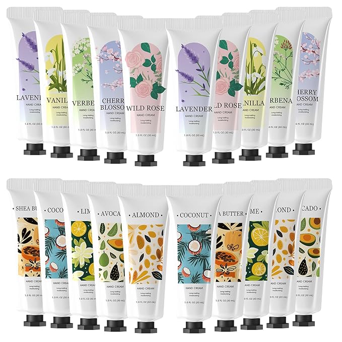 Green Canyon Spa 20 Pack Hand Lotion, Mini Hand Cream, Travel Size Lotion for Women, Teacher Gifts, Bridesmaid Gifts and Bachelorette Party Favors.