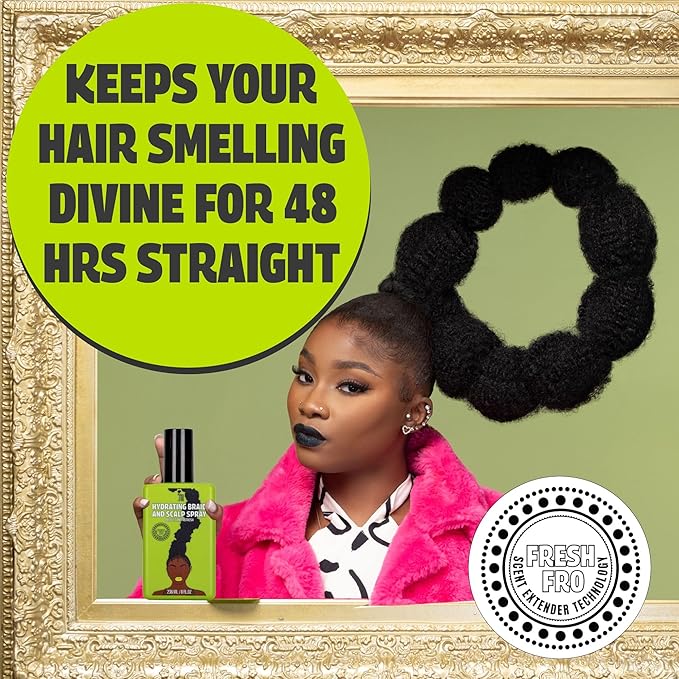 Pardon My Fro Braid & Scalp Hydrating Spray – Moisturizing Scalp Health Treatment for Dry, Itchy Scalp, Hair Hydration, Non-Oily Leave-In Spray for Women, Hyaluronic Acid Infused Hair Care Solution