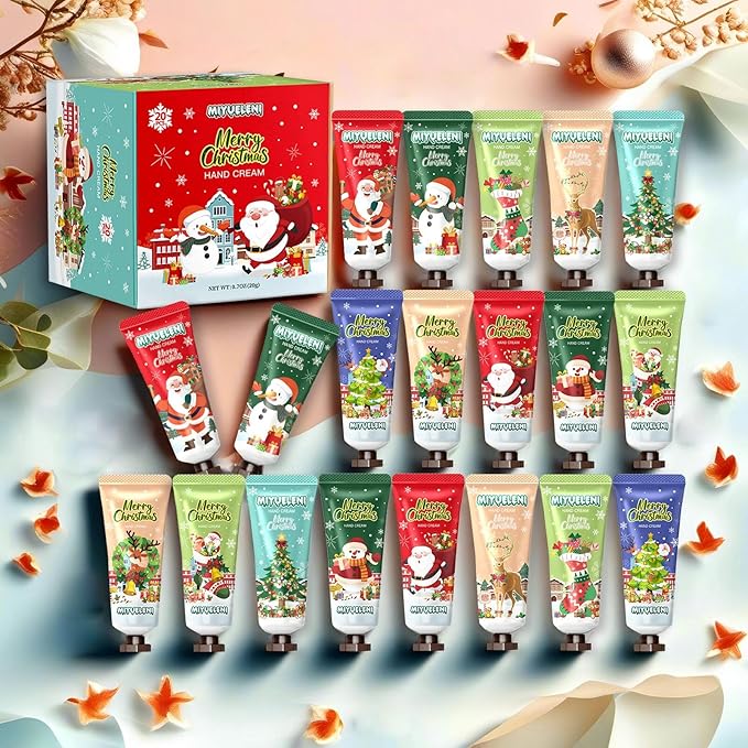 20 Pack Christmas Hand Lotion Gifts Set,Moisturizing Hand Cream for Women, Moms & Coworkers,Mini Travel Size Holiday Gifts, Stocking Stuffers & Bulk Gifts for Christmas Appreciation 20ml