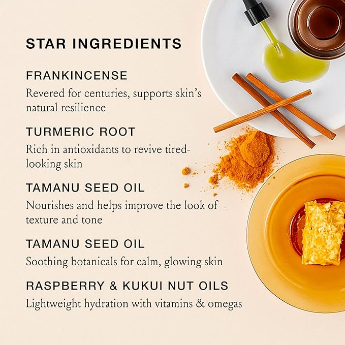 Boom Gold ™ Lightweight & Luxurious Facial Oil with Organic Ingredients for a Softer, Smoother, More Luminous Skin, with Kukui Nut & Frankincense Oil, Boom Beauty by Cindy Joseph (0.5 Oz)