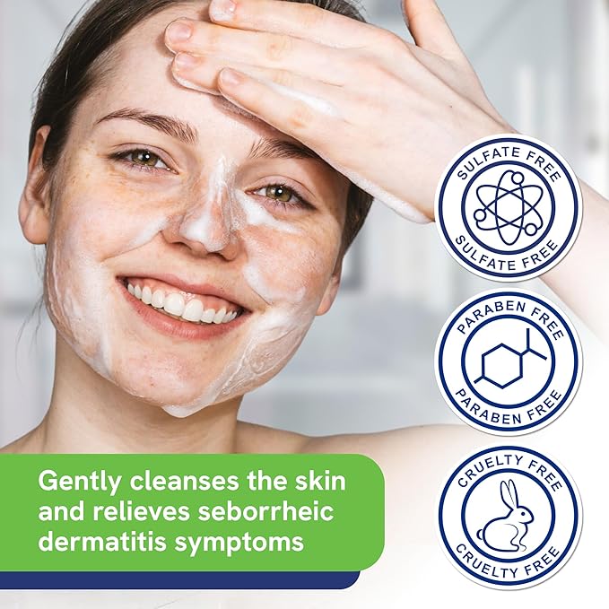 Seborrheic & Atopic Dermatitis Gentle Face Wash with Manuka Honey - Natural & Organic Face Cleanser & Body Wash For Sensitive Skin - Hypoallergenic, Paraben Free & Sulfate Free Acne Face Wash (8oz)