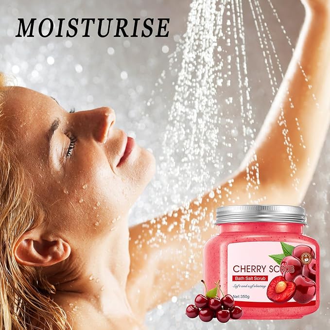 Premium Body Scrub to Exfoliate & Moisturize Skin,Deep Cleansing Body Exfoliator Scrub for Men & Women,Long Lasting Hydrating Smooth exfoliating Body Salt Scrub for All Skin Types F