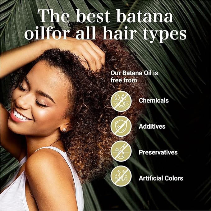 Batana Oil for Hair,Hair Oil with Rosemary for Hair Growth - 100% Organic Batana Oil (1pcs)