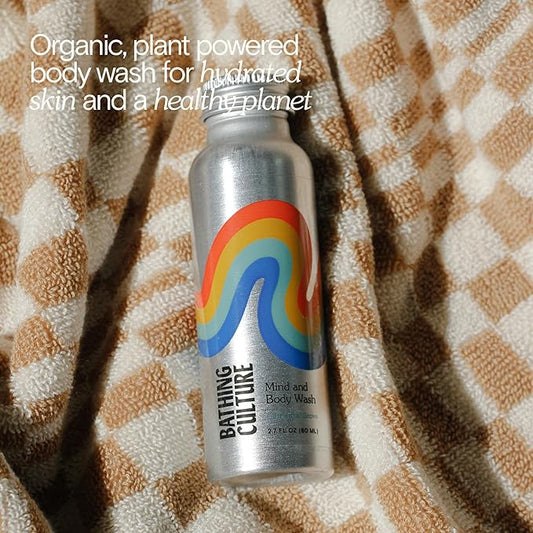 Bathing Culture, Organic Mind + Body Wash, Natural, Biodegradable, Sustainable, Vegan Personal Care, All Natural Organic Body Wash for Women and Men, 2.7 fl oz, Cathedral Grove Scent