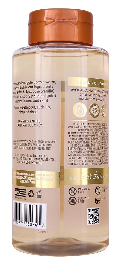 Tree Hut Vanilla Foaming Gel Wash, Hydrating & Moisturizing Body Wash with Shea Butter & Nourishing Essential Oils, Daily Cleanser for Soft Smooth Skin, 18 fl oz