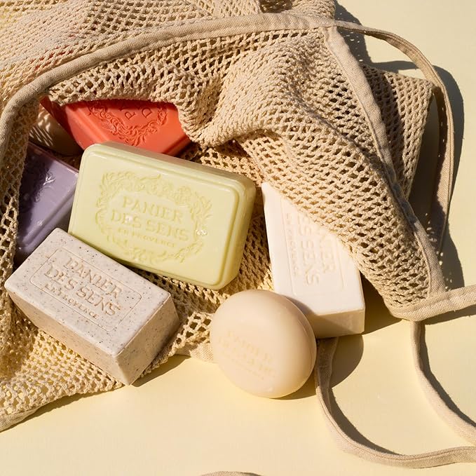 Panier des Sens Wild Fig Shea butter natural bar soap, bath & body soap bars - Made in France 95% natural - 2 bars, 7oz/200g each