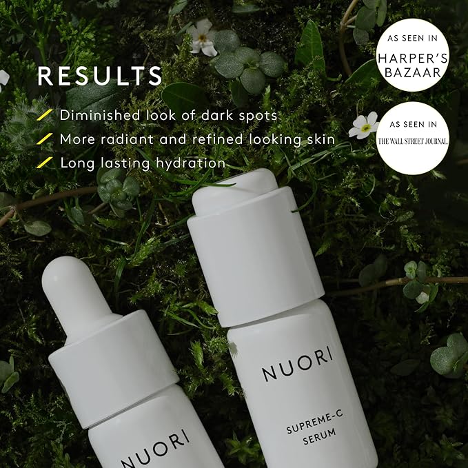 NUORI Supreme-C Serum | Brightening Vitamin C Serum, For All Skin Types, All Natural, 2 x 10 ml / 2 x 0.3 fl oz