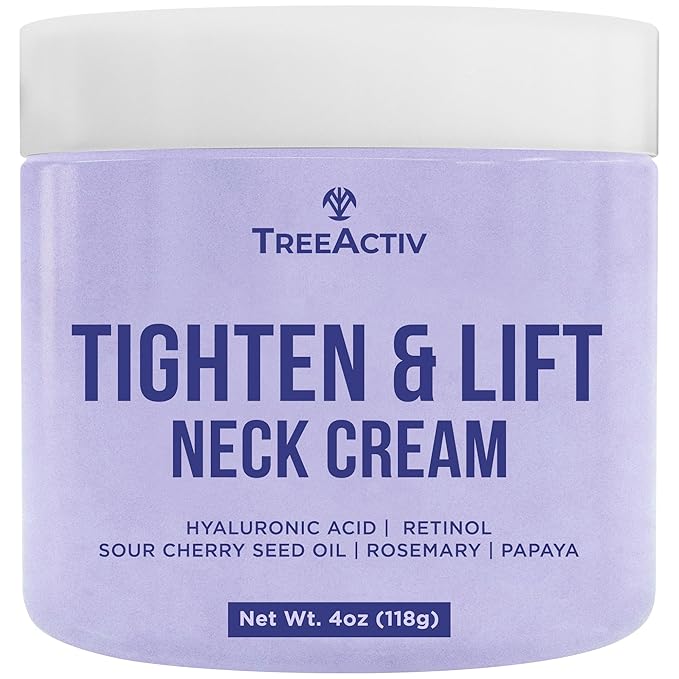 Neck Firming Cream with Hyaluronic Acid, Collagen and Cupuacu Butter Firming Lifting Neck Cream for Wrinkles and Crepe Skin Neck Wrinkle Cream and Moisturizer for Smoother-Looking Skin (4oz)