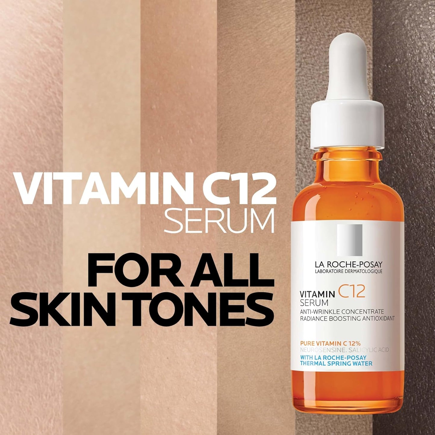 La Roche-Posay Pure 12% Vitamin C Face Serum – Brightening & Anti-Aging Serum with Hyaluronic Acid & Salicylic Acid for Radiance & Wrinkle Reduction