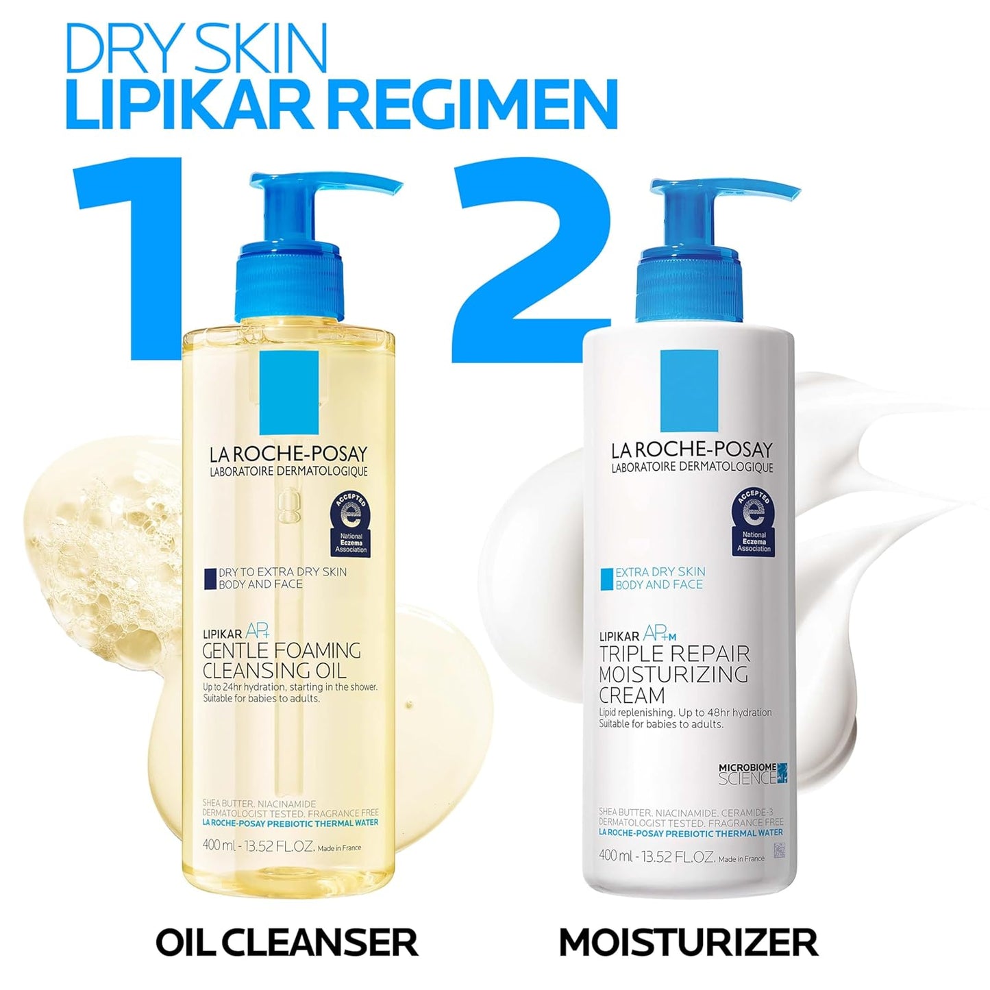 π§ La Roche-Posay Lipikar AP+ Triple Repair Moisturizing Cream β Face & Body Lotion for Dry, Sensitive Skin with Shea Butter & Niacinamide