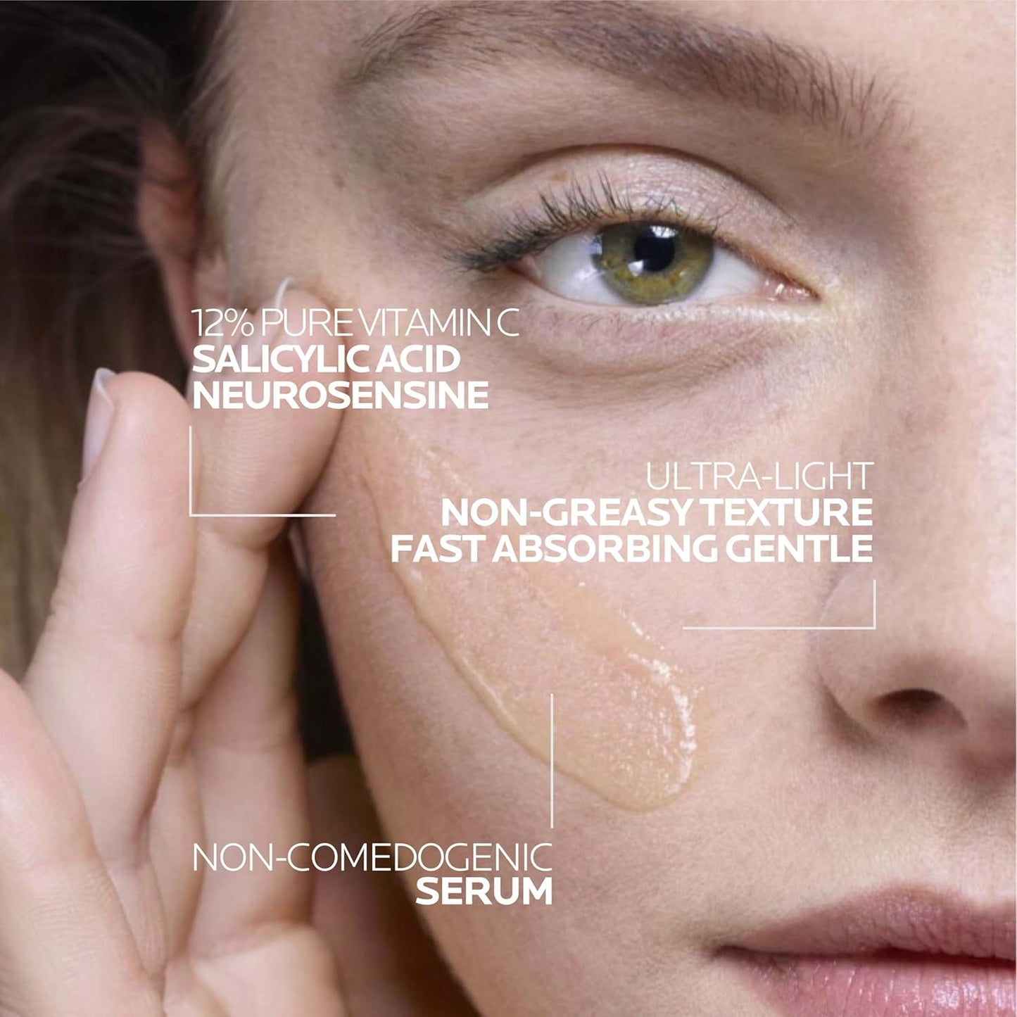 La Roche-Posay Pure 12% Vitamin C Face Serum – Brightening & Anti-Aging Serum with Hyaluronic Acid & Salicylic Acid for Radiance & Wrinkle Reduction