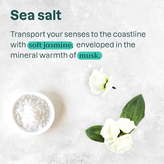 ATTITUDE Bath and Shower Body Soap Bar, EWG Verified, Plastic-free, Plant and Mineral-Based Ingredients, Vegan and Cruelty-free Personal Care Products, Sea Salt, 4 Ounces