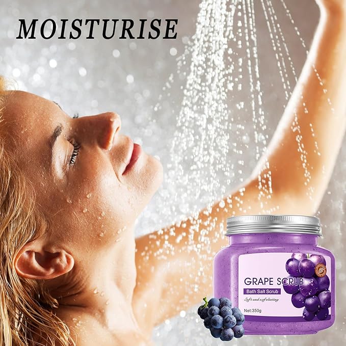 Premium Body Scrub to Exfoliate & Moisturize Skin,Deep Cleansing Body Exfoliator Scrub for Men & Women,Long Lasting Hydrating Smooth exfoliating Body Salt Scrub for All Skin Types G