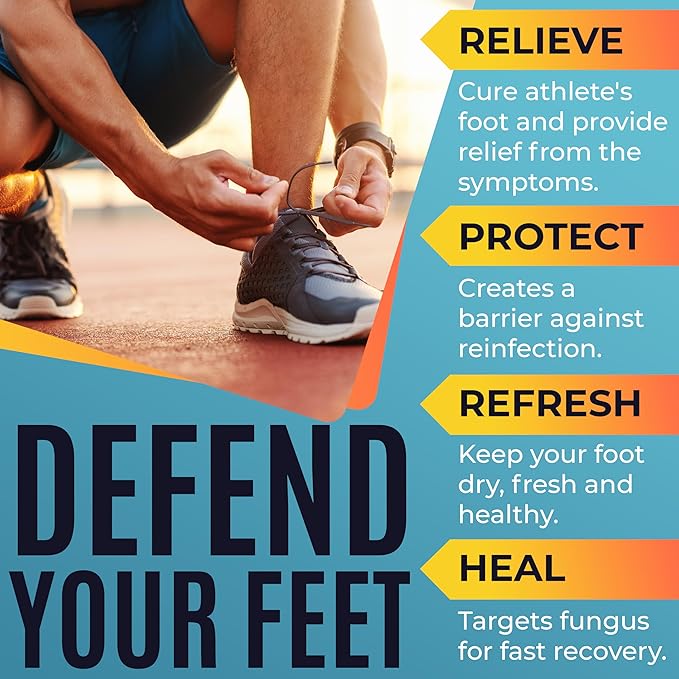 Athleteβs Foot Spray with Tea Tree Oil | Antifungal Treatment for Athleteβs Foot, Jock Itch, Ringworm | Soothes Itchy, Irritated Skin on Feet, Groin & Inner Thighs | Relieves Burning | 120ml