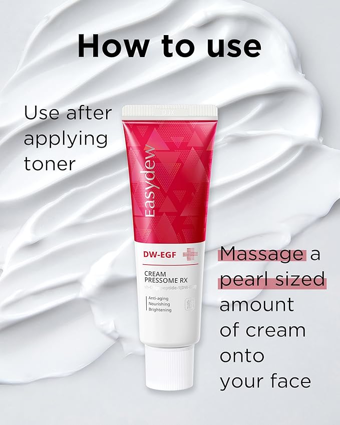 Easydew DW-EGF Pressome Cream(50ml).Anti-Aging Moisturizer with DW-EGF, Hyaluronic acid, Collagen, Elastin, ceramide, K beauty, Korea skincare