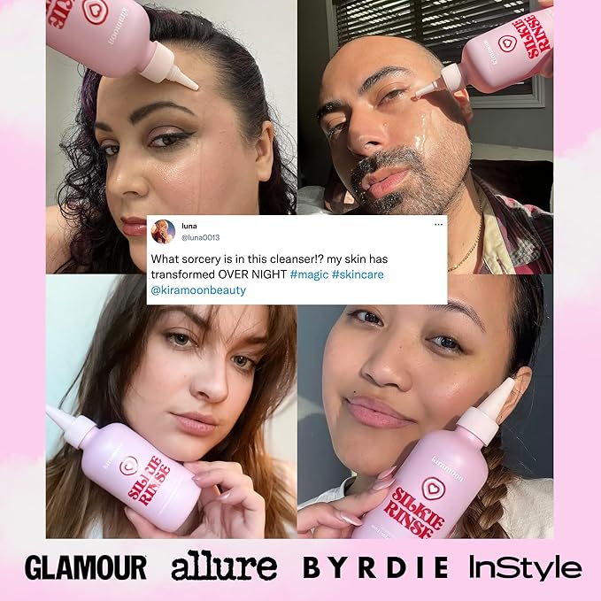 Face Wash Silkie Rinse Hydrating Gentle Face Cleanser for Dry or Sensitive Skin - Hydrating Makeup Remover & Face Wash w/Ceramides & Squalane