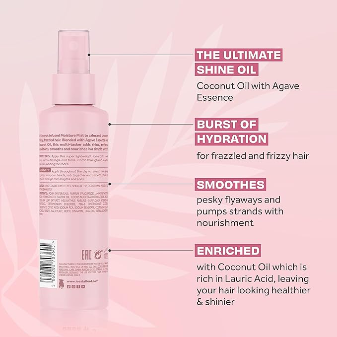 Lee Stafford Leave In Detangler Spray | Coco Loco Collection - Leave-In Conditioning Treatment Mist for Maximum Moisture, Hydrated, Detangles and Calms Frizz, Coconut Scented, 5.2 Fl Oz