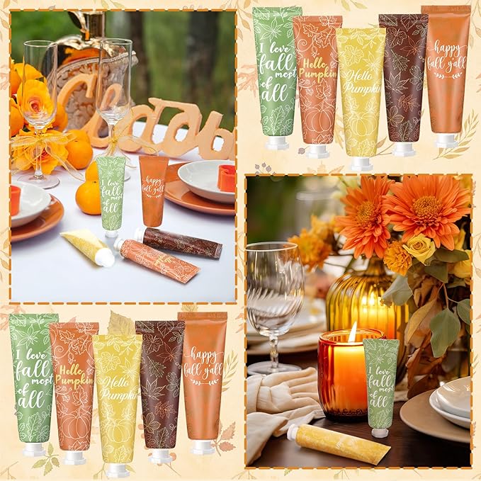 40 Pcs Fall Hand Cream Bulk, Mini Pumpkin Lotion, 30ml Natural Botanical Fragrance Fall Lotion for Chapped Hands, Thanksgiving Favors, Employee Gifts, Baby Shower, Travel, Work, Team, Staff