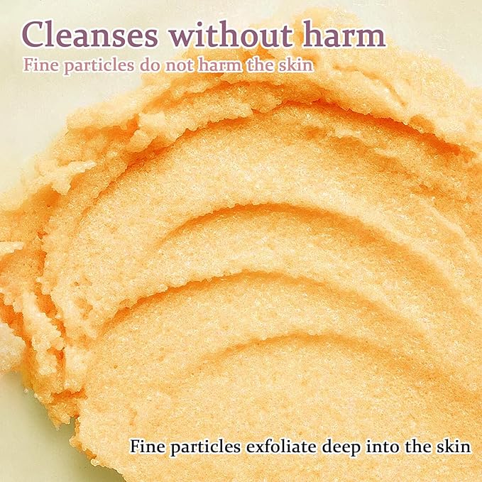 Turmeric Body Scrub,Deep Cleansing Handmade Exfoliating Body Scrub,Moisturizing Skin Turmeric Face Exfoliator for All Skin Types