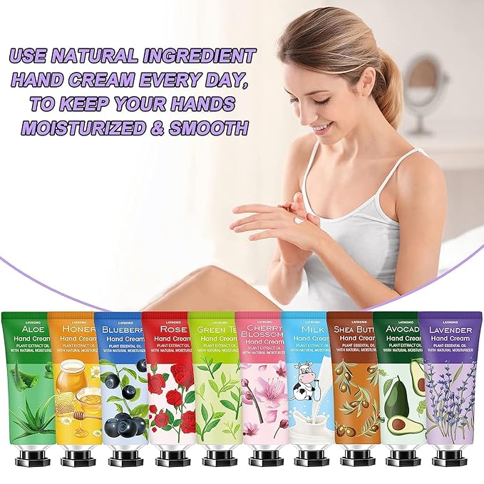 20 Pack Hand Cream Gifts Set,Hand Lotion for Dry Hands,Stocking Stuffers for Women,Teacher Appreciation Gifts,Birthday Gifts Stuffers for Teens,Travel Size Hand Lotion,Hand Cream for Women Girls