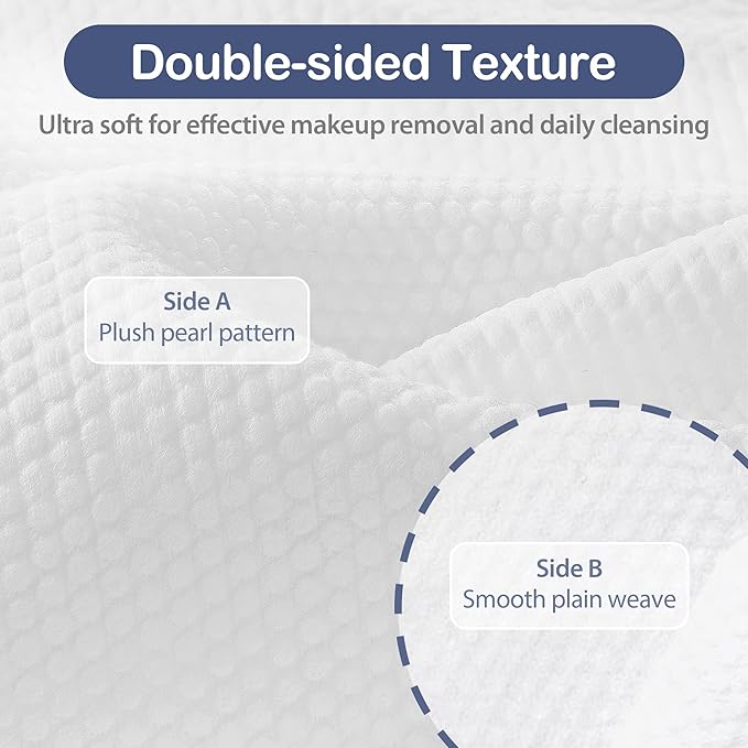 Ourmed Life Face Towels, 11"×9" Disposable Face Towel – Ultra-Soft, Thickened Facial Towelettes, Lint-Free Dry Wipes for Sensitive Skin, Ideal for Makeup Removal & Skincare (50 Count, 1 Pack)