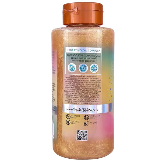 Tree Hut Tropic Glow Sparkling Gel Wash, Gently Cleanses and Leaves Skin Looking Fresh and Radiant, Warm Scent with Almond, Golden Amber, and Sandalwood, Body Wash, 18 fl oz