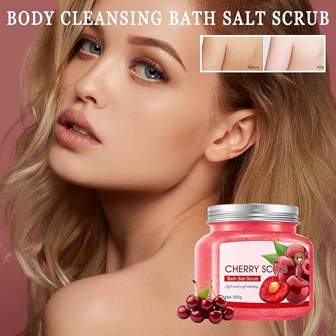 Premium Body Scrub to Exfoliate & Moisturize Skin,Deep Cleansing Body Exfoliator Scrub for Men & Women,Long Lasting Hydrating Smooth exfoliating Body Salt Scrub for All Skin Types F