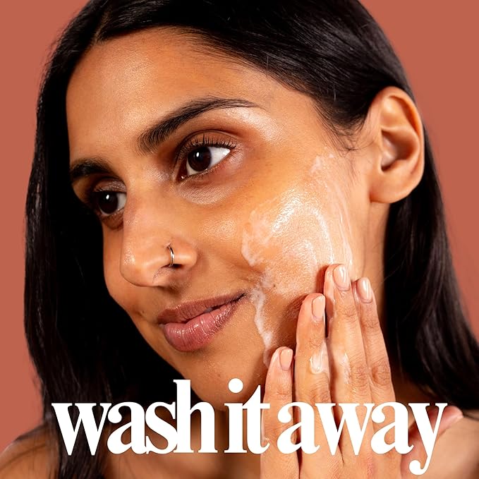 Mudita Earth Vitamin C Cleanser – 4 fl oz | Peach & Basil Balancing Face Wash | Gentle Sulfate-Free Cleanser for Sensitive, Oily & Acne-Prone Skin, Lactic Acid Polish