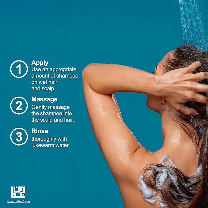 Juman Dead Sea Hydrating Shampoo with Essential Argan Oil | Aloe Vera, Vitamin E, & Vitamin B5 Infused Hair Shampoo | Hydrates, Restores & Protects | For Dry & Normal Hair | SLS & Paraben Free