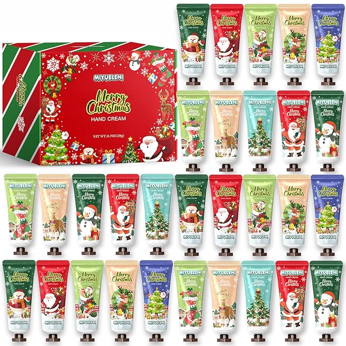 30 Pcs Christmas Hand Lotion Gift Set,Moisturizing Hand Cream for Women, Moms & Coworkers,Mini Travel Size Holiday Gifts, Stocking Stuffers & Bulk Gifts for Christmas Appreciation 20ml